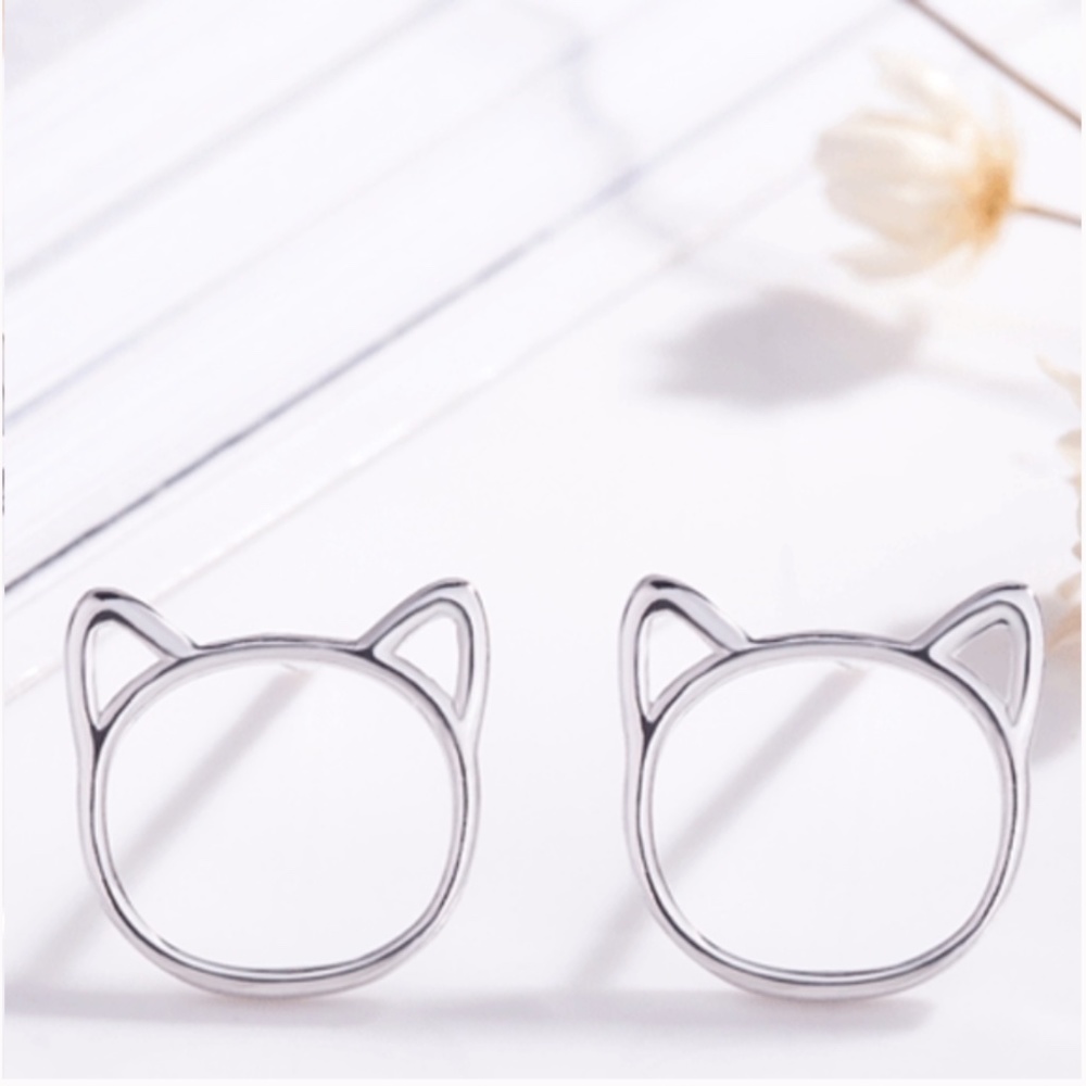 NEW Meow Meow Cat Necklace NWT NEW Silver Tone - Picture 5 of 12